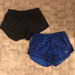 2 Nike running Shorts w/ zip pocket  sz Small